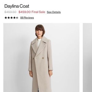 Club Monaco Daylina Wool Coat in Almond XS